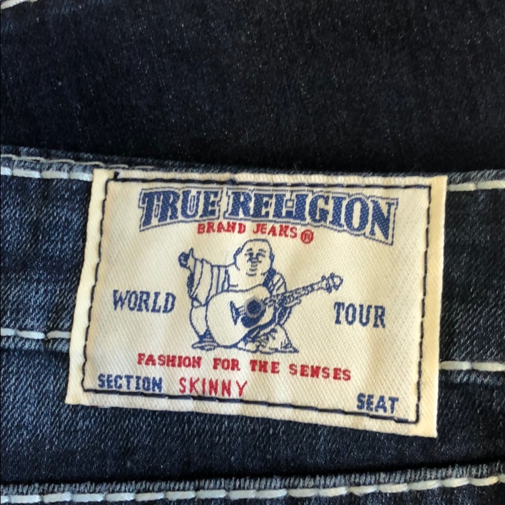 NWT TRUE RELIGION 28 Skinny Womens Jeans Slit $297